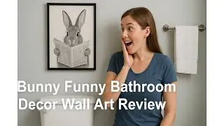 🐇 Bunny Funny Bathroom Decor Wall Art Review 🚽