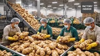 How GINGER 🫚 OIL, POWDER, made inside Mega Factory.