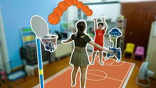 Family House Basketball Challenge | Sport for Kids | Xavi and Anna Sport Balls