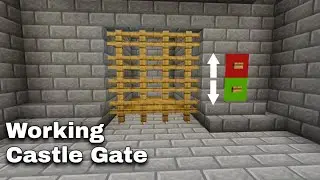 How to make a Working Castle Gate in Minecraft (Bedrock, Pocket Edition)