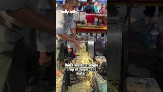 Don&rsquo;t waste a single drop of sugarcane water #streetfood #food #streetfoodie