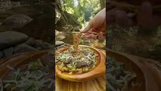 Doğal Taş &Uuml;zerinde Etli El Yapımı Makarna 🍝 / Cooking natural handmade meat pasta