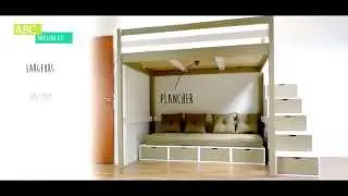 Lit mezzanine Sylvia - ABC Meubles
