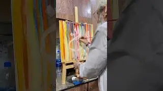 Abstract Calligraphy Painting Tutorial 🧑🏻&zwj;🎨❤️ #shorts
