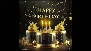 Happy Birthday Song | Elegant Black & Gold Birthday Music Video