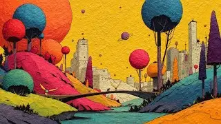 Dreamlike Fantasy Landscape Music for Colorful Alien City Exploration and Imagination Fuel