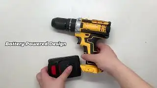 21V Cordless Impact Drill 13mm Electric Impact Power tools with 2 Variable Speed for Household Using