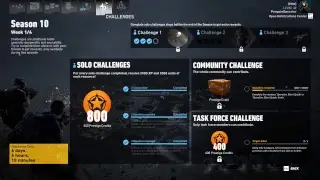 GR:W Season 10 Week 1 Solo Challenges