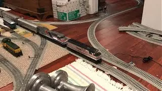 Load Testing Newly Acquired MTH Z-4000 Transformer on O Gauge Model Train Layout (11/29/18)