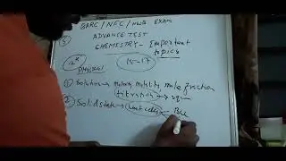 BARC/NFC/HWB  CHEMISTRY /SYLLABUS AND IMPORTANT TOPICS FOR ADVANCE TEST
