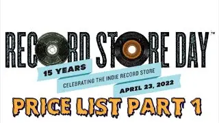 Record Store Day Deep Dive part 1 With Suggested Retail Price 2022 Vinyl Community