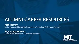 Overview of Sloan Alumni Career Resources