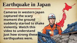 Earthquake in Japan || 🇯🇵💥 Learn English Through Story Level 2 || Graded Reader 🎧
