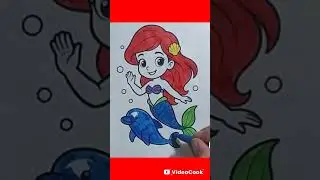 Mermaid & Dolphin Coloring 🧜&zwj;♀️🐬 | Cute Ocean Art for Kids