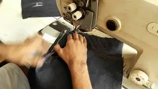 Fazendo uni&atilde;o dianteiro na maquina industrial pespontadeira.