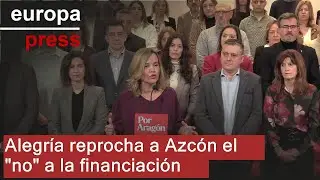 Alegría reprocha a Azcón el 