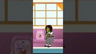 छोटी चुड़ैल को पतंग ही पतंग उड़वादी 🪁🤣 #cartoon #funny #shorts #kite #bhoot #youtubeshorts