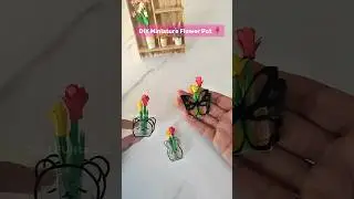 😍 Cute Mini Flower Pot DIY || Easy Miniature Flower Pot|| #minicraft #miniature #diy #papercrafts