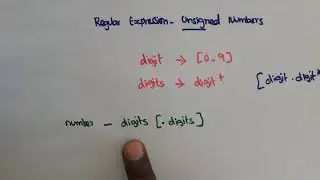 Compiler Design Lec - 14 -Regular Expression for Unsigned Numbers in Compiler design by Deeba Kannan