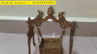 #antique #brass Silver polish tea set ( brass peacock swing )