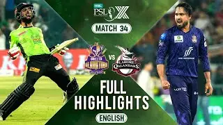 Full Highlights | Quetta Gladiators vs Lahore Qalandars | 𝐄𝐍𝐆𝐋𝐈𝐒𝐇 | Match 34 𝐅𝐈𝐍𝐀𝐋 | HBL PSL | M2M1A