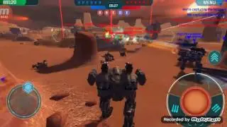 War robots gameplay on Canyon map
