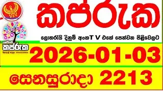 Kapruka 2213 2026.01.03 Today DLB Lottery Result අද කප්රුක දිනුම් ප්&zwj;රතිඵල dlb Lotherai dinum anka