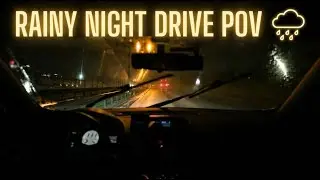 Driving in Heavy Rain at Night 🌧️ Highway Run for Sleep & Study | 4K 60fps ASMR