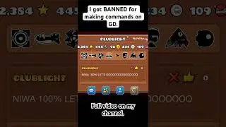 GD mod team, explain why I'm banned from making comments on Geometry Dash.