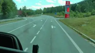 driver view Czech Hwy. 4 in the Czech Republic from Prague to Germany (5 of 5)