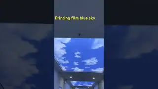 Blue sky stretch ceiling film