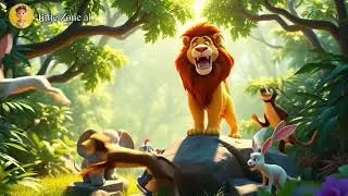 Cartoon Story in hindi  !! Lion and All bird !! 3d Cartoon Story  !! Little zone ai ✍️ #aicartoon 