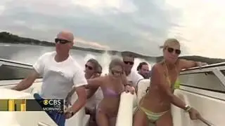 Ouch! Speedboat ride sends family flying