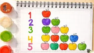 Colorful Apple Counting | Learn Numbers 1 to 5 for Kids | Fun Learning 🍎