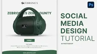 Learn social media banner design in Photoshop | social media post for e commerce