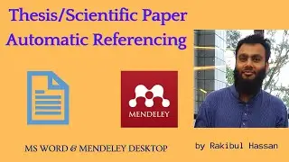 Automatic Referencing in MS word using Mendeley. #mendeley #mendeleydesktop