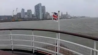 Ferry across the Mersey on a stormy day.