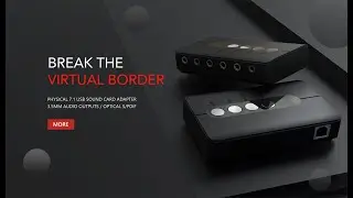 External Sound Card 7.1/5.1 for PC/Laptop - 7.1 Channel USB Audio Adapter with 3.5mm MIC and SPDIF
