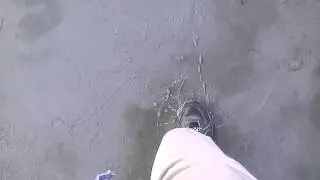 Walking on crunchy ice, Valdez, Alaska, 5/4/2014
