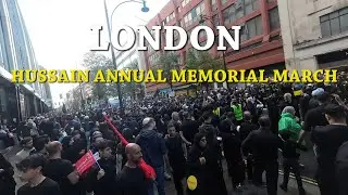 CENTRAL LONDON Islam Muslim Hussain Memorial March From Marble Arch #london #public #england #uk