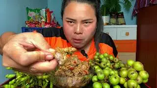 ตำเมี่ยงข่ากินกับมะเดื่อและถั่วแฮโคตรจะเข้ากันเลยจ้า