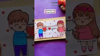 Cute Valentine's Day Card Idea 💞 #shorts #diy #craft