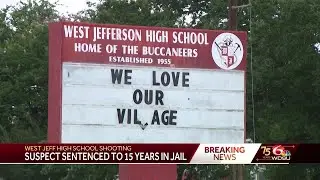Suspect sentenced to 15 years for West Jefferson High School shooting