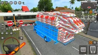 Game Truk Oleng Antar Beras Ke Warga - Game Mobil Truk Android Gameplay