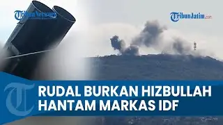Detik-detik Rentetan Rudal Burkan Hizbullah Hantam Pangkalan Tentara Israel di Al Rahab