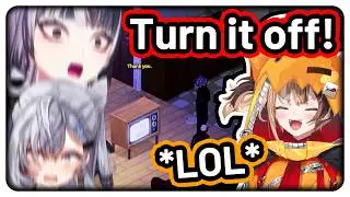 Shiori and Zeta suffering from Gigi's TV addiction in Project Zomboid 【Hololive EN & ID】