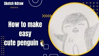 How to draw easy cute penguin🐧|Sketch Ndraw |#procreate #pencilsketch #digitaldrawing #artist #art