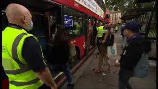 Coronavirus (Covid-19) 20k people stopped not wearing masks on TFL (UK) BBC London News 17 July 2020