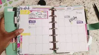Plan With Me Miini Trendsetter Happy Planner - How I am using my March Monthly