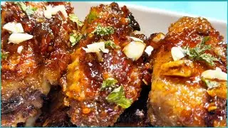 These are Most Crispy Honey  Butter Chicken Wings蒜香黄油鸡翅| I have Ever Made| Irresistible